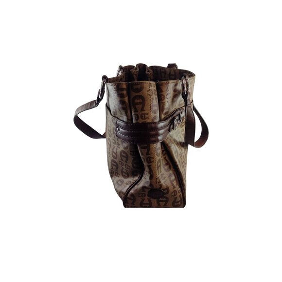 Etienne Aigner Monogram Canvas & Faux Leather Tote Bag - Picture 4 of 16